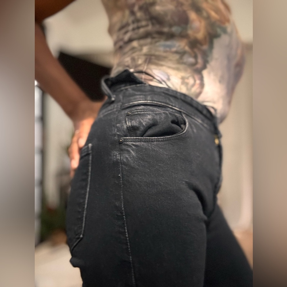 MOTHER Black High-Rise Jeans The dazzler Shift minimalist Gap style mom Jean - Picture 2 of 13